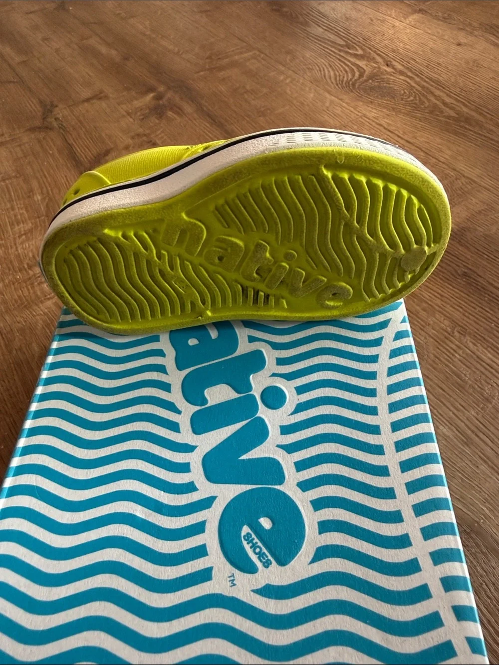 Native Kids Neon Lime Slip-On Miles Shoes